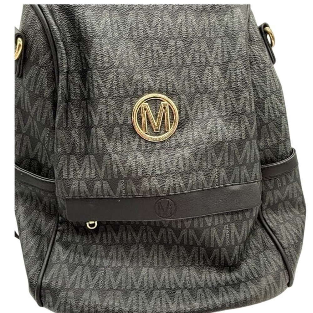 Mkf Marco Signature Backpack,‎ Handbags black small crack in pic